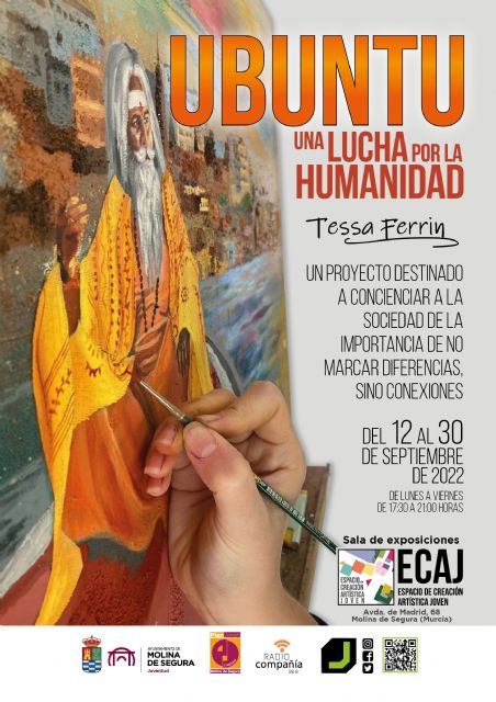El Espacio de Creación Artística Joven de Molina de Segura acoge la exposición de UBUNTU: una lucha por la humanidad, de Tessa Ferrin, del 12 al 30 de septiembre
