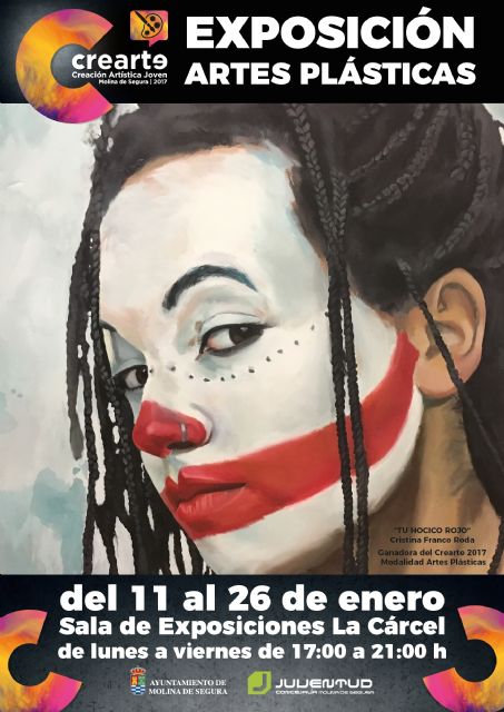 La Sala La Cárcel de Molina de Segura acoge la exposición ARTES PLÁSTICAS, del Certamen de Creación Artística Joven CREARTE 2017, del 11 al 26 de enero