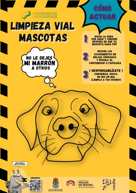 El Ayuntamiento de Molina de Segura pone en marcha una nueva campaña de concienciación sobre la limpieza viaria de deposiciones de mascotas