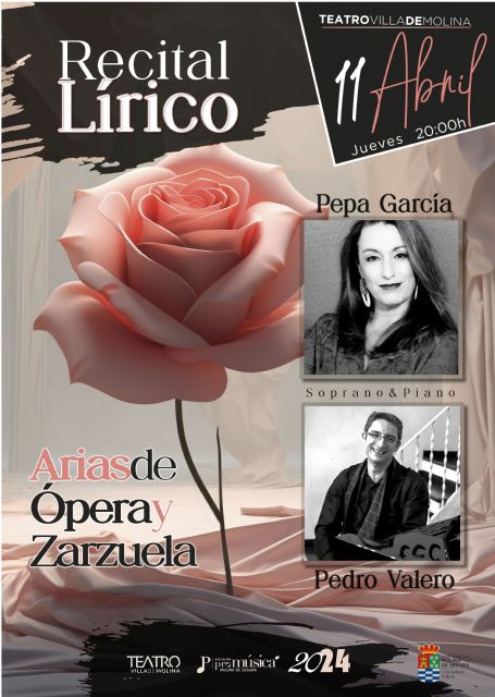 La soprano Pepa García y el pianista Pedro Valero ofrecen un recital lírico, con arias de ópera y zarzuela, el viernes 15 de marzo en el Teatro Villa de Molina