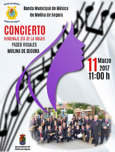 La Concejalía de Igualdad de Molina de Segura organiza un concierto homenaje con motivo del Día Internacional de la Mujer el sábado 11 de marzo