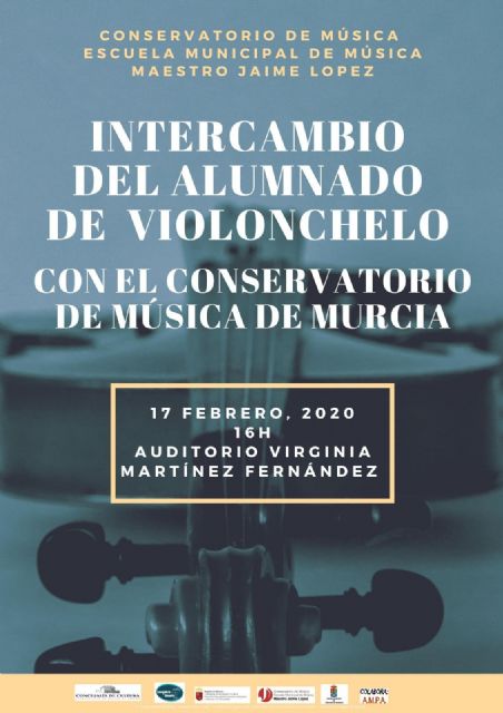 El Conservatorio Profesional y la Escuela Municipal de Música Maestro Jaime López de Molina de Segura organizan un intercambio de alumnado de violonchelo el lunes 17 de febrero