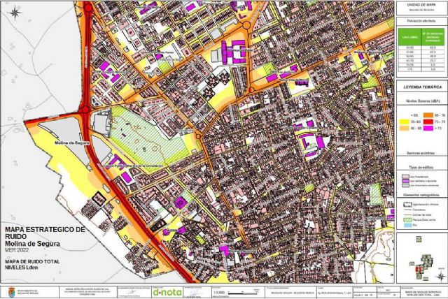 El Ayuntamiento de Molina de Segura somete a información pública el Mapa Estratégico de Ruido y la propuesta de Plan de Acción para la prevención y reducción del ruido ambiental
