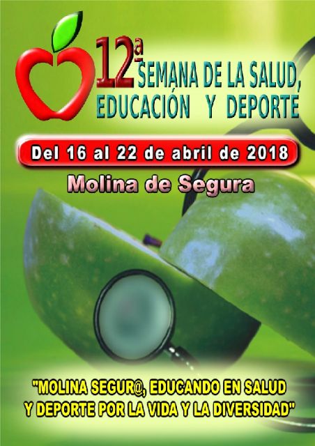 La 12ª Semana de la Salud, Educación y Deporte de Molina de Segura se celebra del 16 al 22 de abril con una apuesta por la diversidad