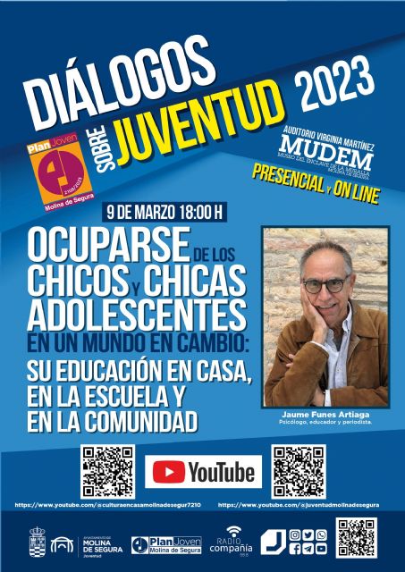 La tercera edición de los Encuentros Formativos DIÁLOGOS SOBRE JUVENTUD se celebra los días 2 y 9 de marzo en Molina de Segura
