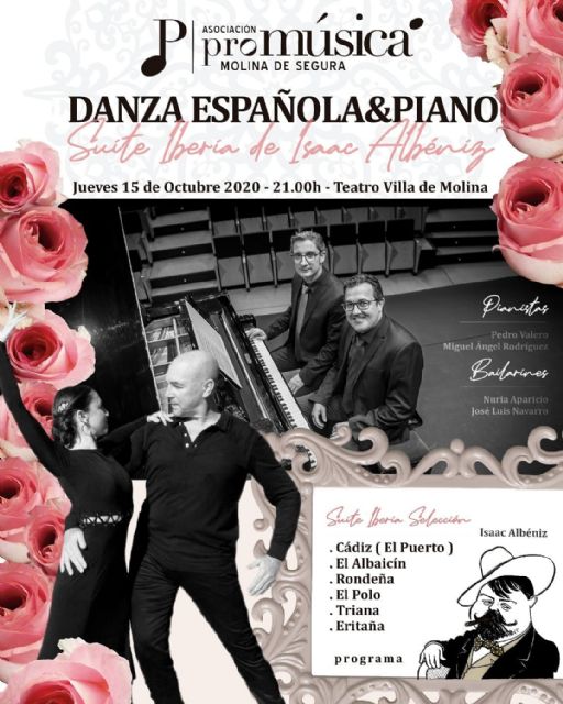 Pedro Valero y Miguel Ángel Rodríguez ofrecen el Concierto de Apertura del Ciclo Músicas Clásicas el jueves 15 de octubre en el Teatro Villa de Molina