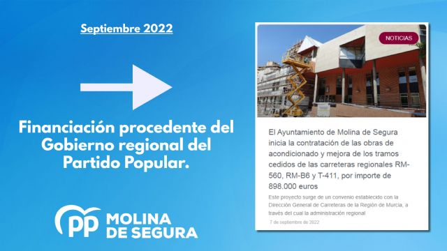 El Gobierno regional del Partido Popular invierte casi 900.000 € para mejorar y acondicionar las travesías de Torrealta, El Llano de Molina y Campotéjar