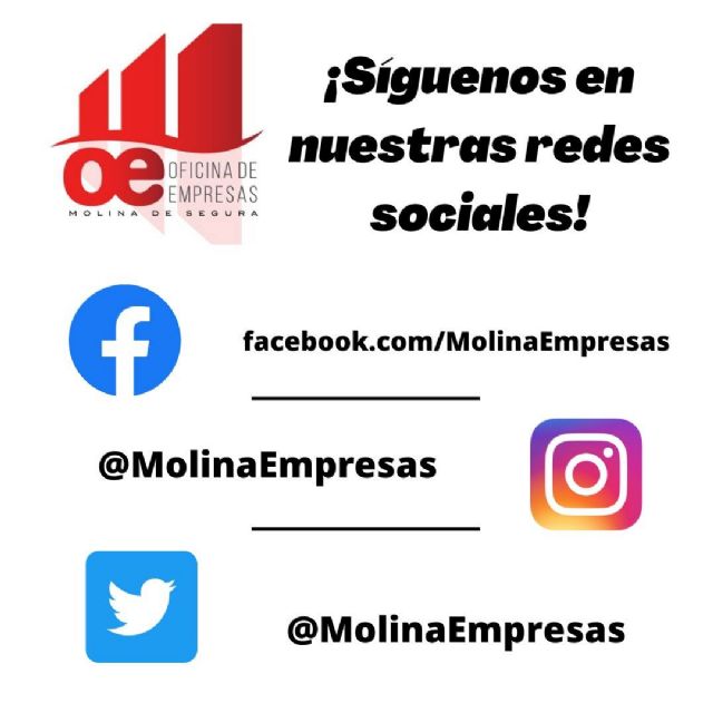 Se inicia la andadura de las cuentas en redes sociales de la Oficina Municipal de Empresas de Molina de Segura para el fomento de la actividad económica del municipio
