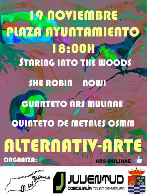 La asociación Ars Mulinae de Molina de Segura organiza un concierto el sábado 19 de noviembre, dentro del ciclo cultural ALTERNATIV-ARTE