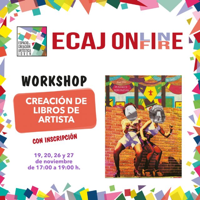 La Concejalía de Juventud de Molina de Segura inicia el jueves 19 de noviembre la formación Workshop: Creación de libros de artista