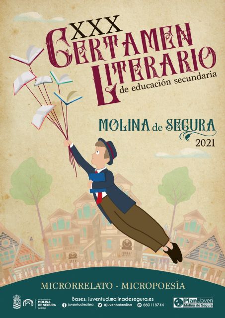 La Concejalía de Juventud de Molina de Segura convoca el XXX Certamen Literario de Educación Secundaria 2021 en las modalidades de Microrrelato y Micropoesía