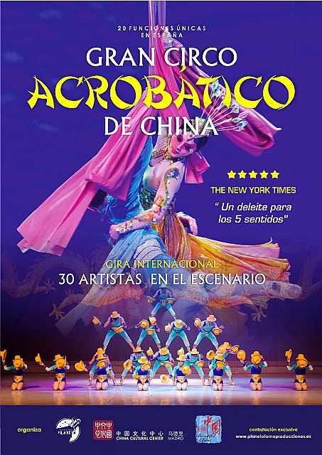 El Gran Circo Acrobático de China representa el espectáculo UN VIAJE DE ENSUEÑO el domingo 23 de febrero en el Teatro Villa de Molina
