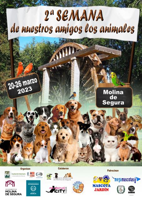 Molina de Segura celebra la segunda edición de la Semana de nuestros amigos los animales del 20 al 26 de marzo