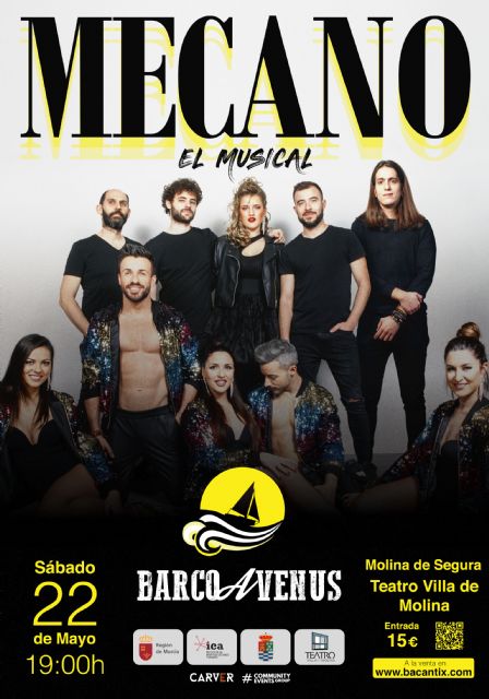 MECANO EL MUSICAL. BARCO A VENUS llega al Teatro Villa de Molina el sábado 22 de mayo