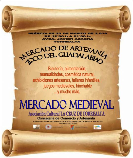El mercadillo Zoco del Guadalabiad de Molina de Segura celebra una edición especial el miércoles 23 de marzo con motivo del Vía Crucis Viviente de La Torrealta