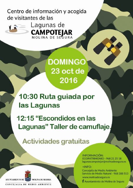 El Centro de Información y Acogida de Visitantes de Las Lagunas de Campotéjar organiza una jornada de juego de camuflaje e itinerarios guiados