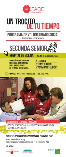 Hospital de Molina y Fundación FADE renuevan su colaboración para acompañar a pacientes ingresados