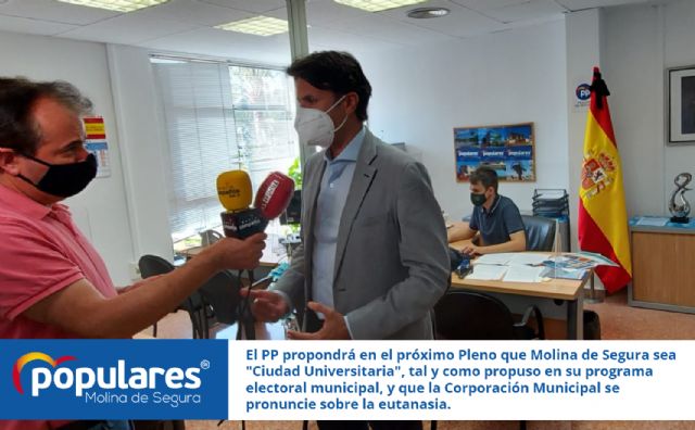 El PP propondrá en el próximo Pleno que Molina de Segura sea 'Ciudad Universitaria'