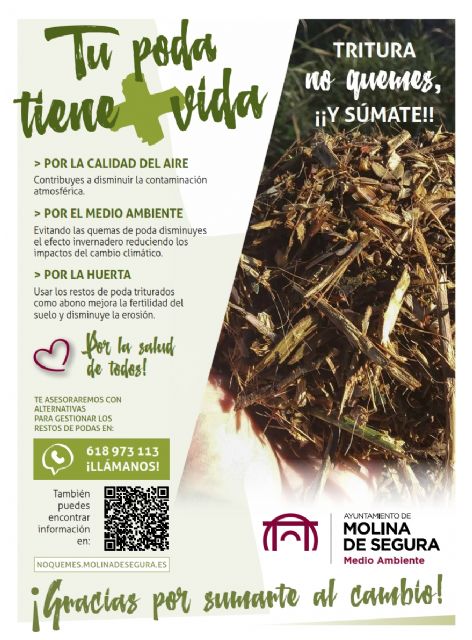 El servicio de información y asesoramiento del Ayuntamiento de Molina de Segura para evitar quemas agrícolas continúa su labor en la campaña de cítricos
