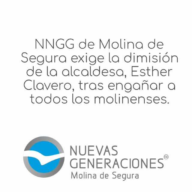 NNGG de Molina de Segura exige la dimisión de la alcaldesa 'tras engañar a todos los molinense'
