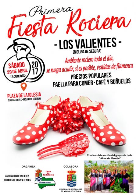 La pedanía molinense de Los Valientes acoge la I Fiesta Rociera el sábado 29 de abril