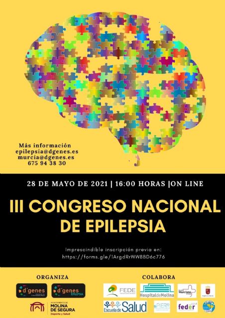 Molina de Segura acoge el III Congreso Nacional de Epilepsia el viernes 28 de mayo de forma online