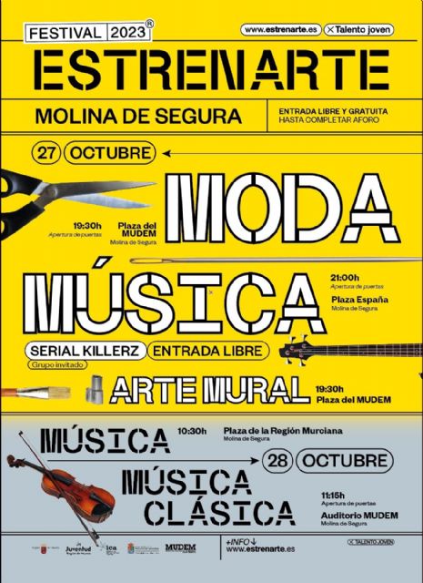 Molina de Segura acoge el 27 y 28 de octubre la cuarta edición del Festival ESTRENARTE 2023