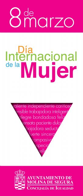 La Concejalía de Igualdad de Molina de Segura conmemora el 8 de Marzo con actividades en febrero y marzo de 2020