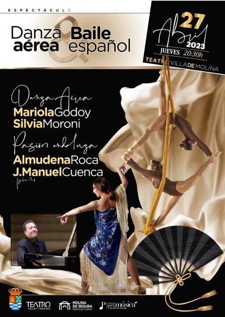 Espectáculo de danza aérea y baile español, tercera propuesta de las IV Jornadas Molina Ciudad de la Danza, el jueves 27 de abril en el Teatro Villa de Molina