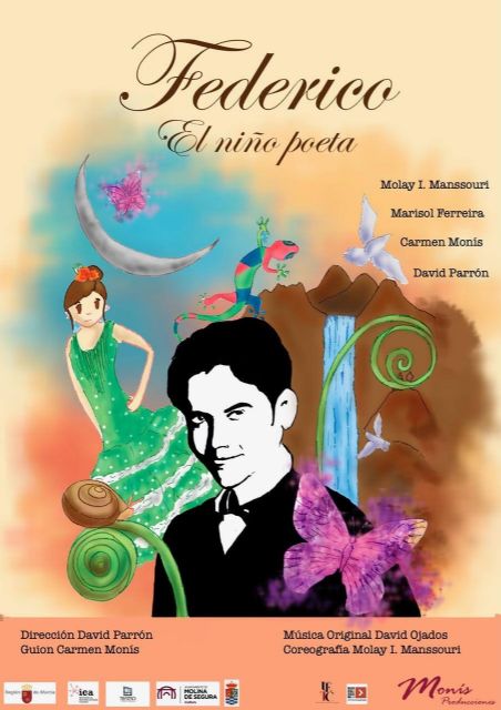 Monís Producciones presenta FEDERICO, EL NIÑO POETA en el Teatro Villa de Molina el domingo 29 de mayo