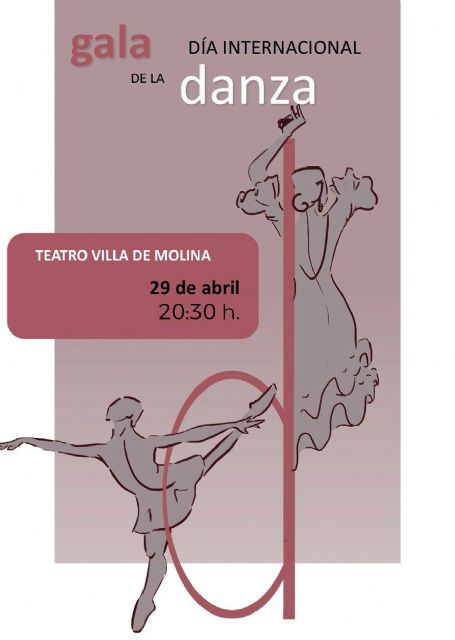 El Teatro Villa de Molina acoge la Gala del Día Internacional de la Danza, a cargo de las escuelas de danza de Molina de Segura, el viernes 29 de abril