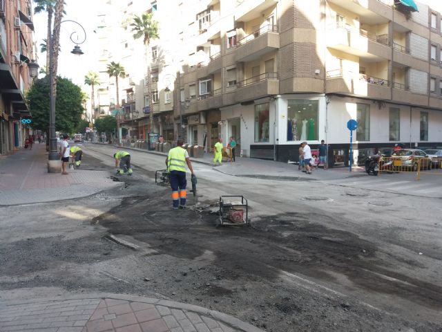 La Calle Estación de Molina de Segura se corta al tráfico rodado entre el 27 y el 31 de agosto por obras de asfaltado y señalización