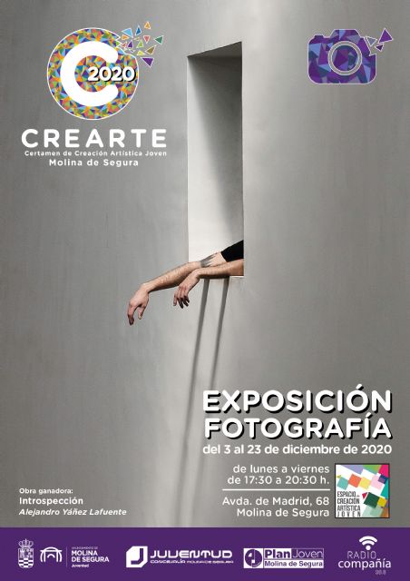 Alejandro Yáñez La Fuente, primer premio de Fotografía del Certamen de Creación Artística Joven CREARTE 2020 de Molina de Segura