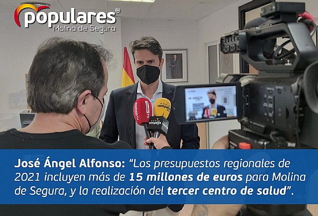 José Ángel Alfonso: 'Los presupuestos regionales de 2021 incluyen más de 15 millones de euros para Molina de Segura, y la realización del tercer centro de salud'
