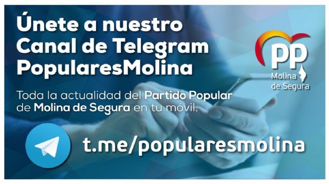 El PP de Molina de Segura lanza un canal informativo abierto a la ciudadanía en la plataforma de mensajería 'Telegram'