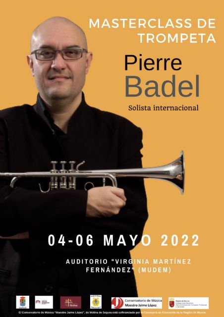 El Conservatorio Profesional de Música Maestro Jaime López de Molina de Segura organiza una master class de trompeta los días 4, 5 y 6 de mayo