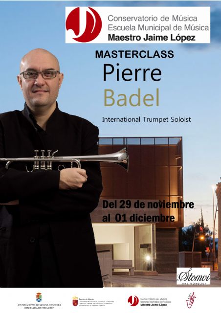 El Conservatorio Profesional de Música Maestro Jaime López de Molina de Segura organiza una Master Class de Trompeta del 29 de noviembre al 1 de diciembre