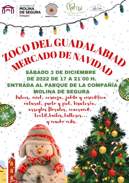 El Zoco del Guadalabiad de Molina de Segura nos acerca a la Navidad el sábado 3 de diciembre