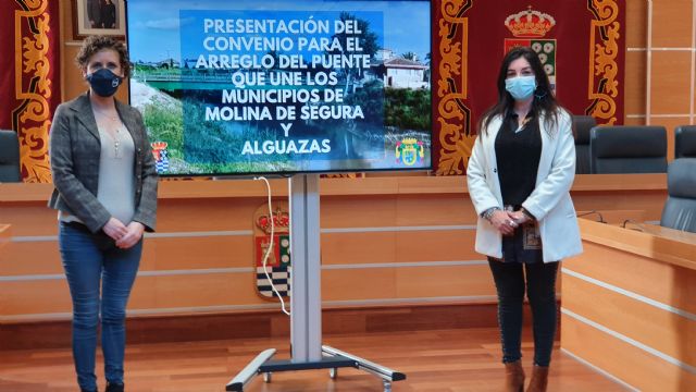 Los ayuntamientos de Molina de Segura y Alguazas firman un convenio de colaboración para reparar el Puente de El Paraje, dañado por la DANA de 2019