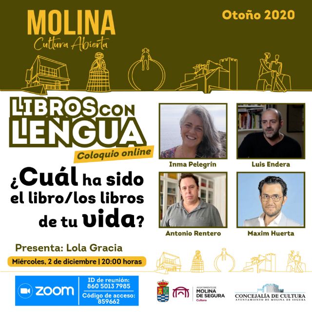 Màxim Huerta, Inma Pelegrín, Antonio Rentero y Luis Endera participan, el 2 de diciembre, en el segundo evento on line 'Libros con lengua'