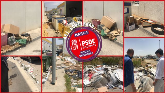 El PP de Molina de Segura denuncia el lamentable estado en el que tiene Eliseo García, alcalde y presidente de Sercomosa, a los polígonos industriales