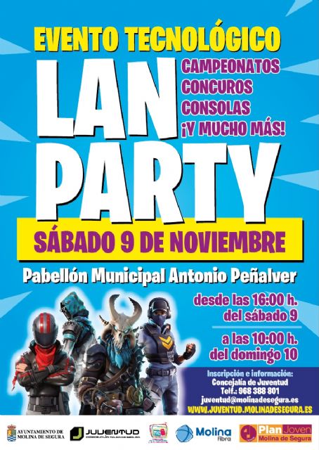 El evento tecnológico MOLINA LAN PARTY 2019 se celebra el sábado 9 de noviembre en el Pabellón Antonio Peñalver